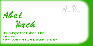 abel wach business card