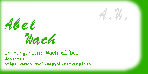 abel wach business card